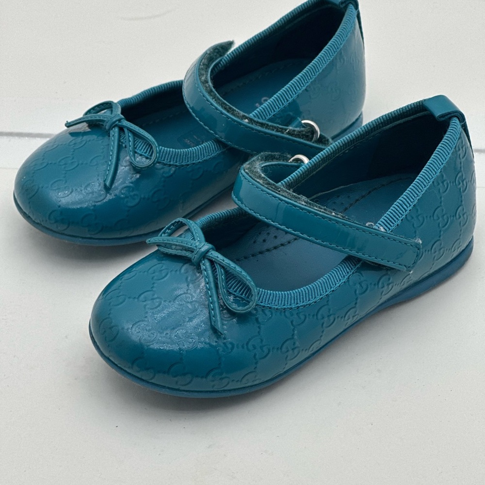 Gucci Kids Blue Ballet Flats